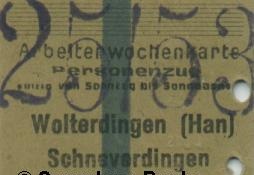 001 Arbeiter-Wochenkarte Wolterdingen - Schneverdingen