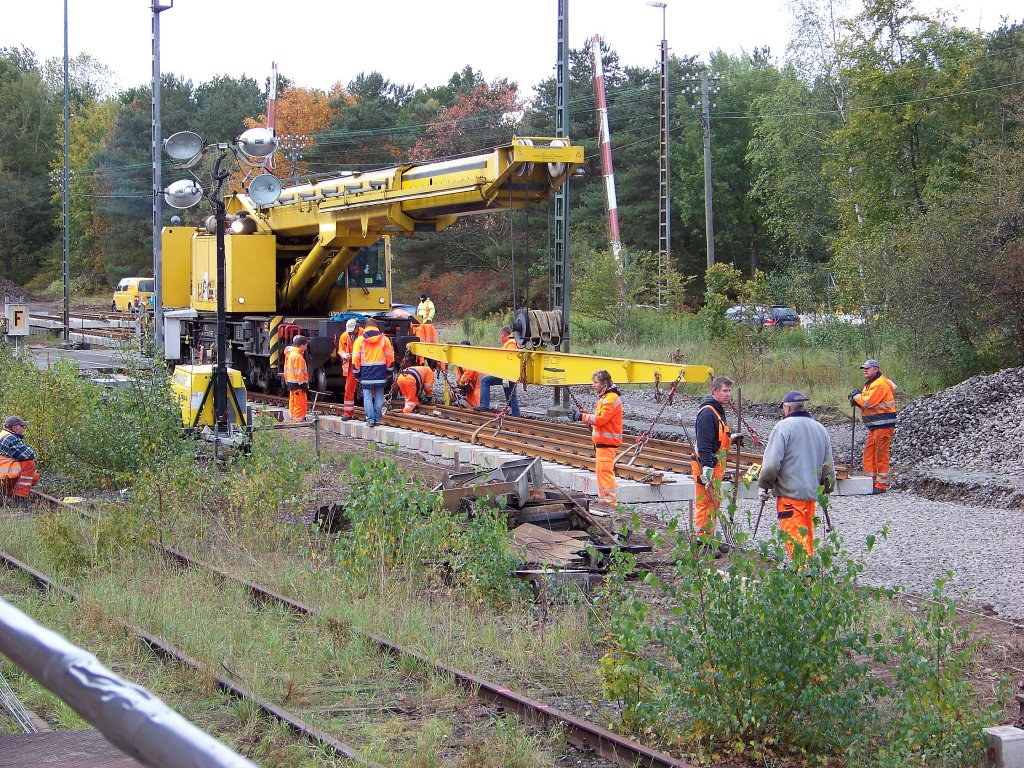 033 Gleisbauarbeiten Munster Oktober 2010