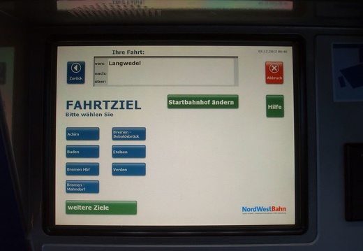 NWB Fahrscheinautomat in Langwedel 3