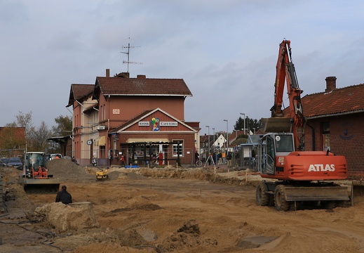 Umbauarbeiten am Bahnhofsvorplatz in Walsrode
