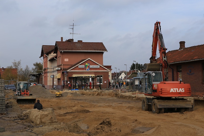 Umbauarbeiten am Bahnhofsvorplatz in Walsrode