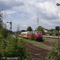 030 - 218 473 mit Funkmesswagen in der Heide - Ausfahrt Soltau