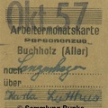 002 Arbeitermonatskarte Buchholz (A.) - Langenhagen