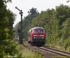 019 - 218 473 mit Funkmesswagen in der Heide - Einfahrt Hodenhagen