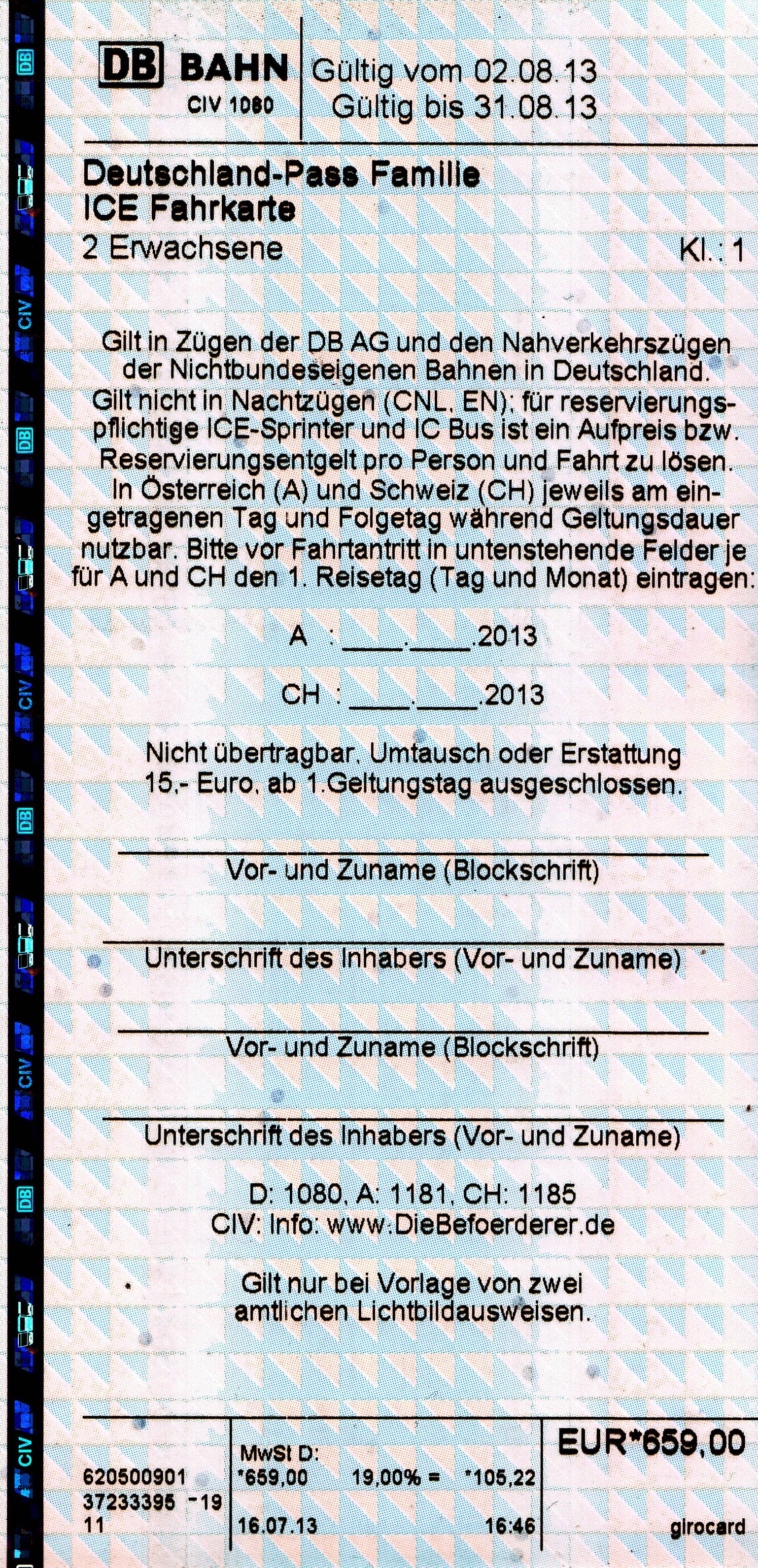 Deutschland Pass 2013